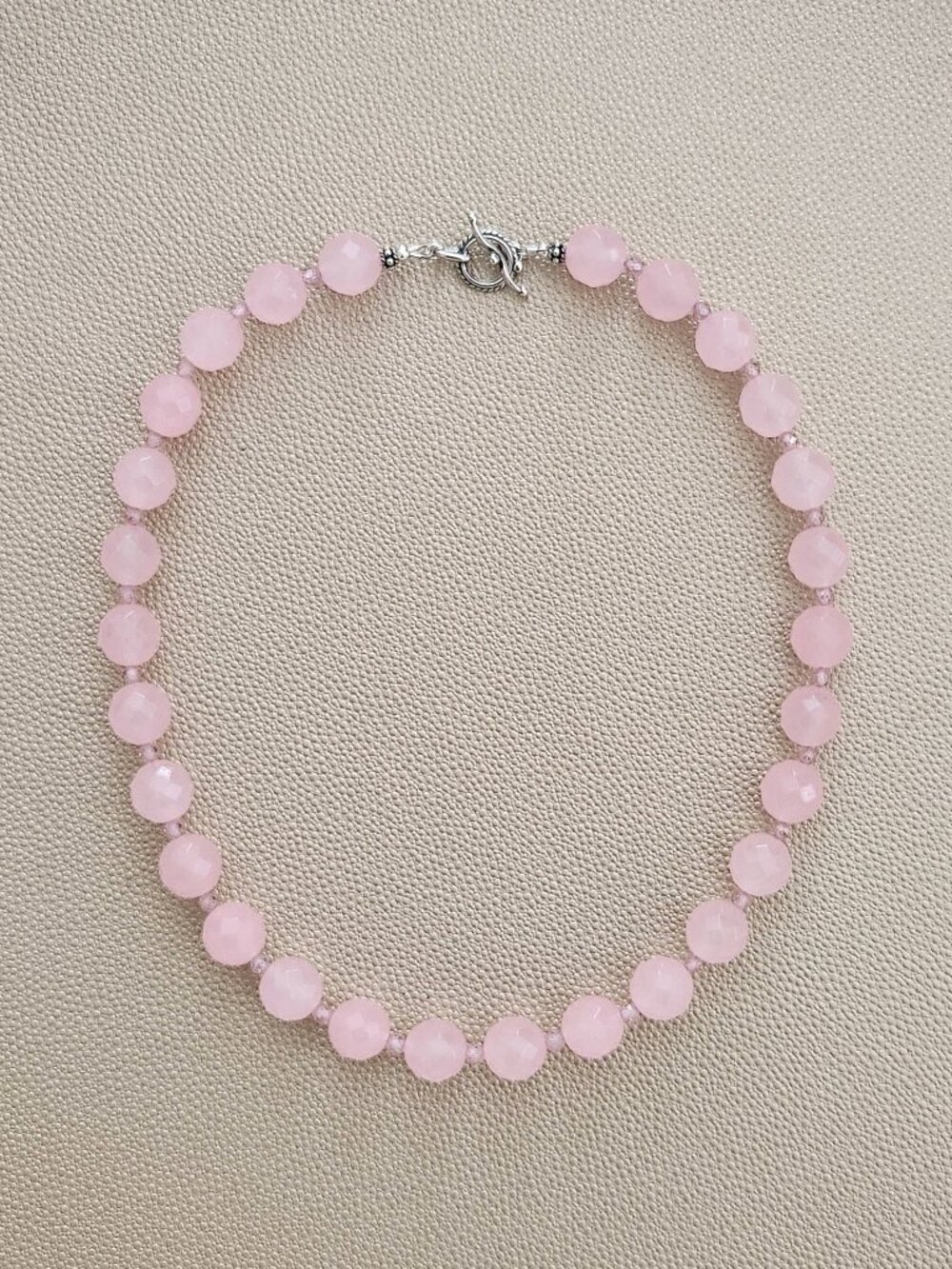 ROSE QUARTZ NECKLACE--18"